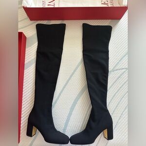 Valentino Garavani Women's Stretch Heeld GOLDEN WALK Over The Knee Boots, Size 6